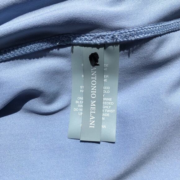 Antonio Melani NWT Sky Blue High Waist Full Coverage Bikini Bottoms Extra Large - Picture 6 of 11